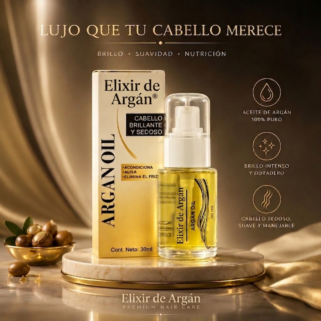 Elixir de Argán Dorado™ | Aceite Capilar de Lujo